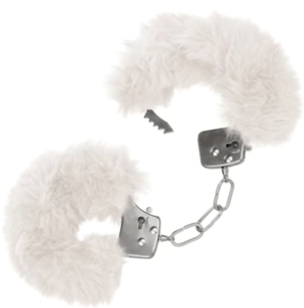 Ultra Fluffy Furry Handcuffs White by Calexotics