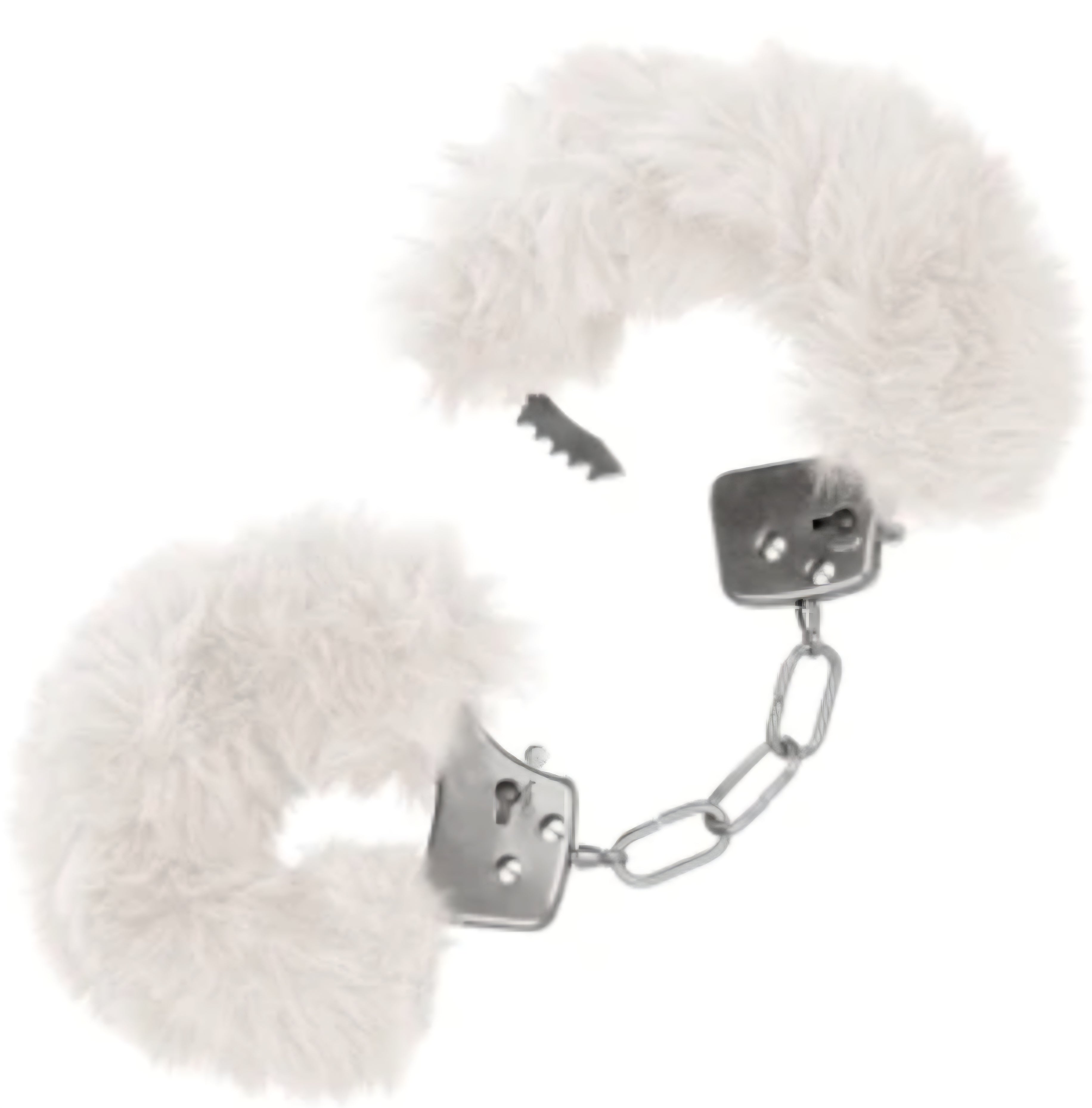 Ultra Fluffy Furry Handcuffs White by Calexotics
