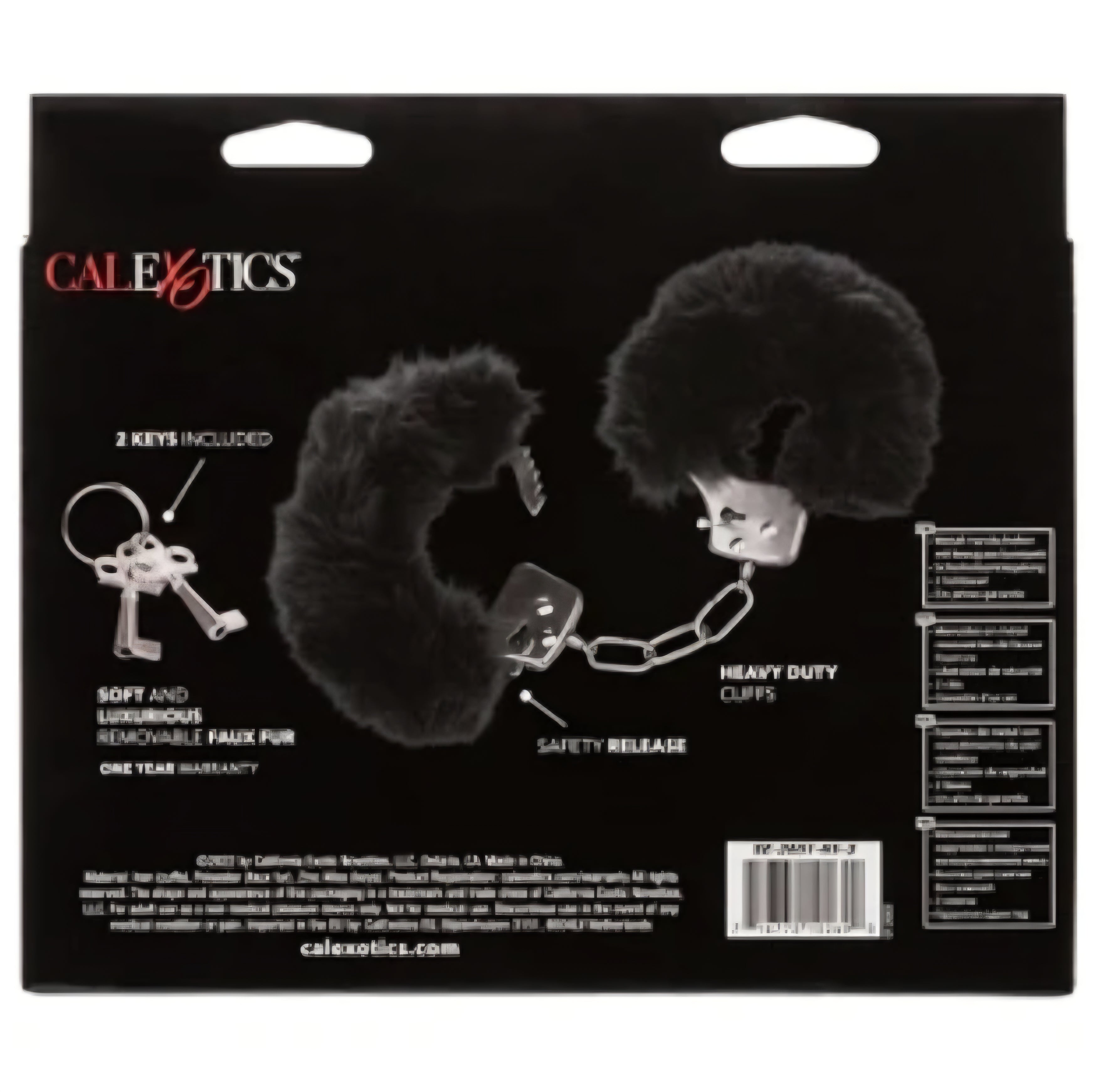 Ultra Fluffy Furry Handcuffs Black by Calexotics