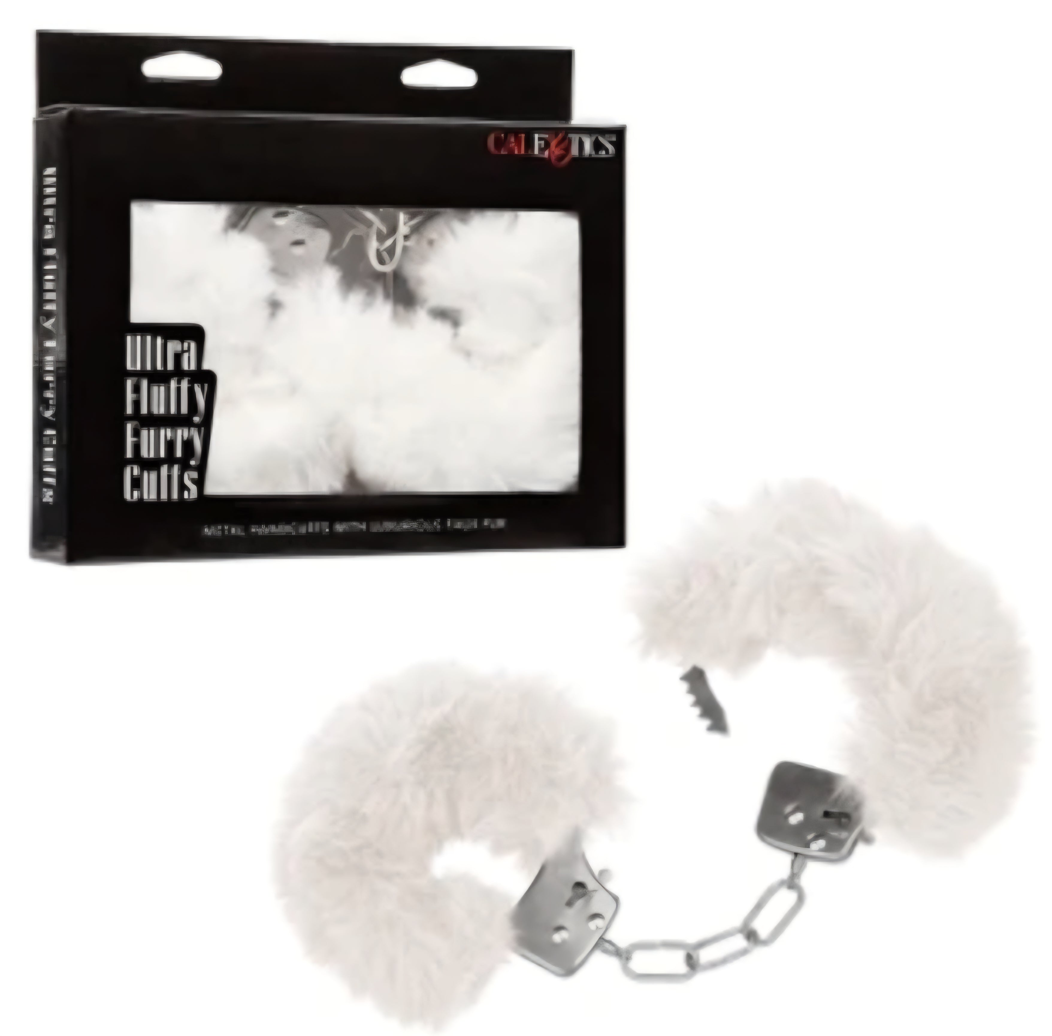 Ultra Fluffy Furry Handcuffs White by Calexotics