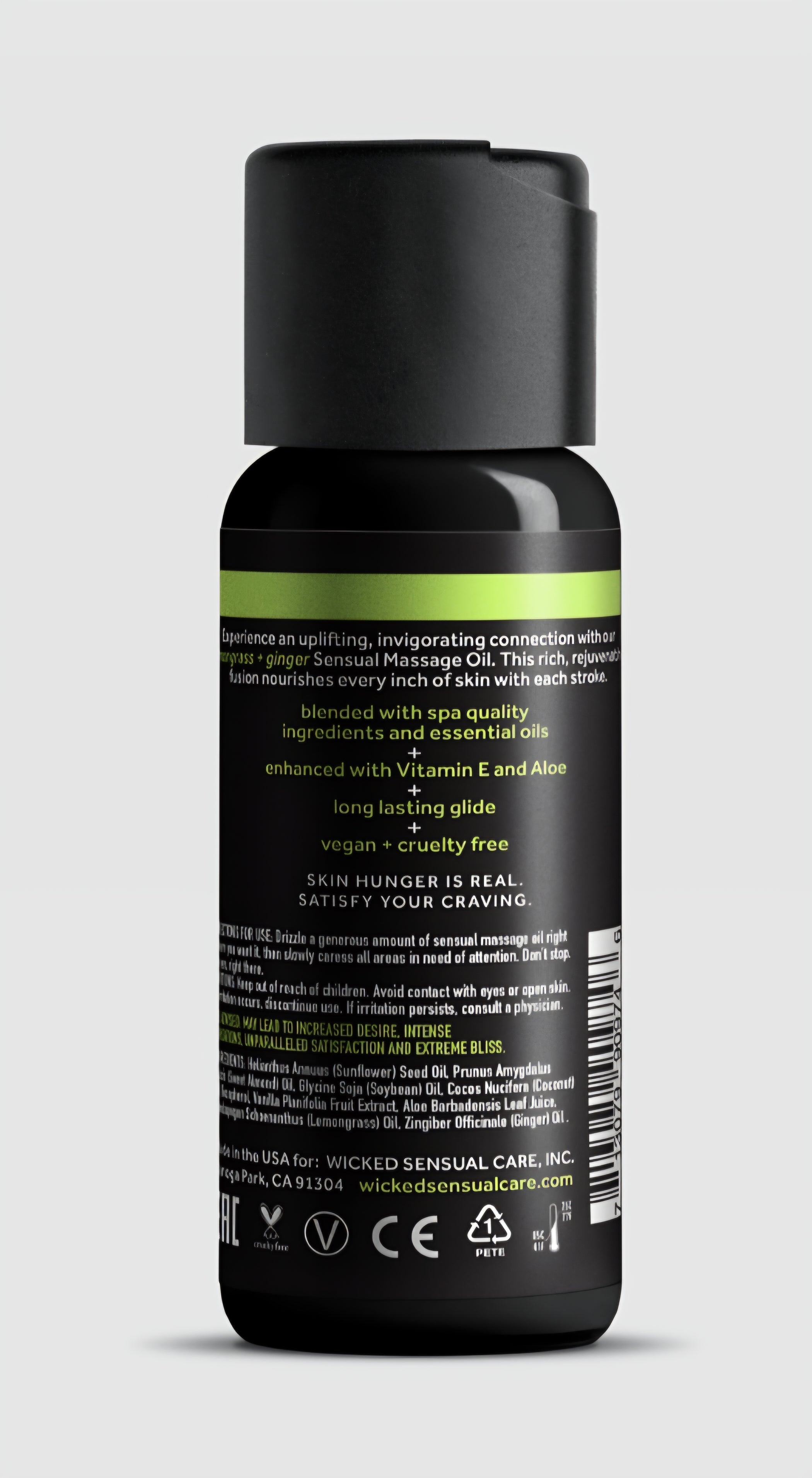 Wicked Lemongrass + Ginger Sensual Massage Oil 4oz