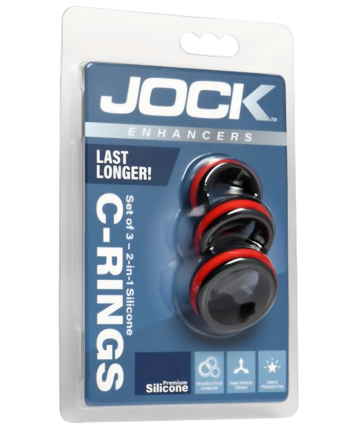 Enhancers Set Of 3, 2-in-1 Silicone C-Rings