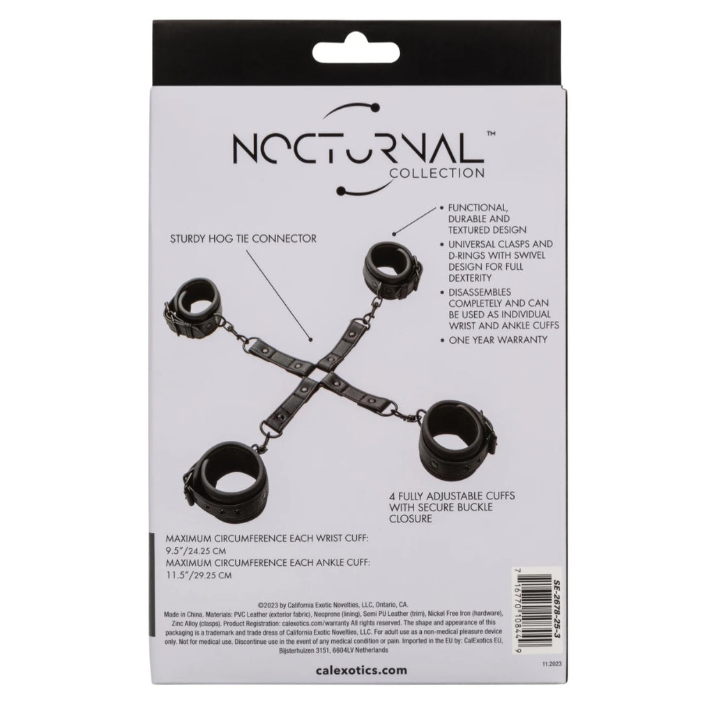 Nocturnal Collection Hog Tie Set Heavy-duty Adjustable by Calexotics