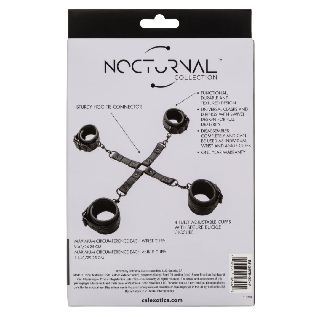 Nocturnal Collection Hog Tie Set Heavy-duty Adjustable by Calexotics