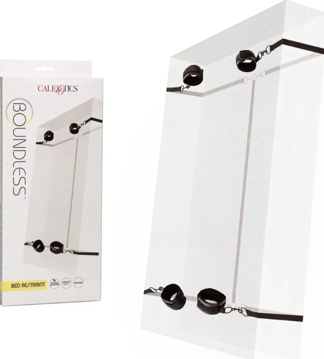 Bed Restraint Kit, Heavy Duty, Wrist & Ankle Cuffs, Fits Any Size Standard Bed by Calexotics