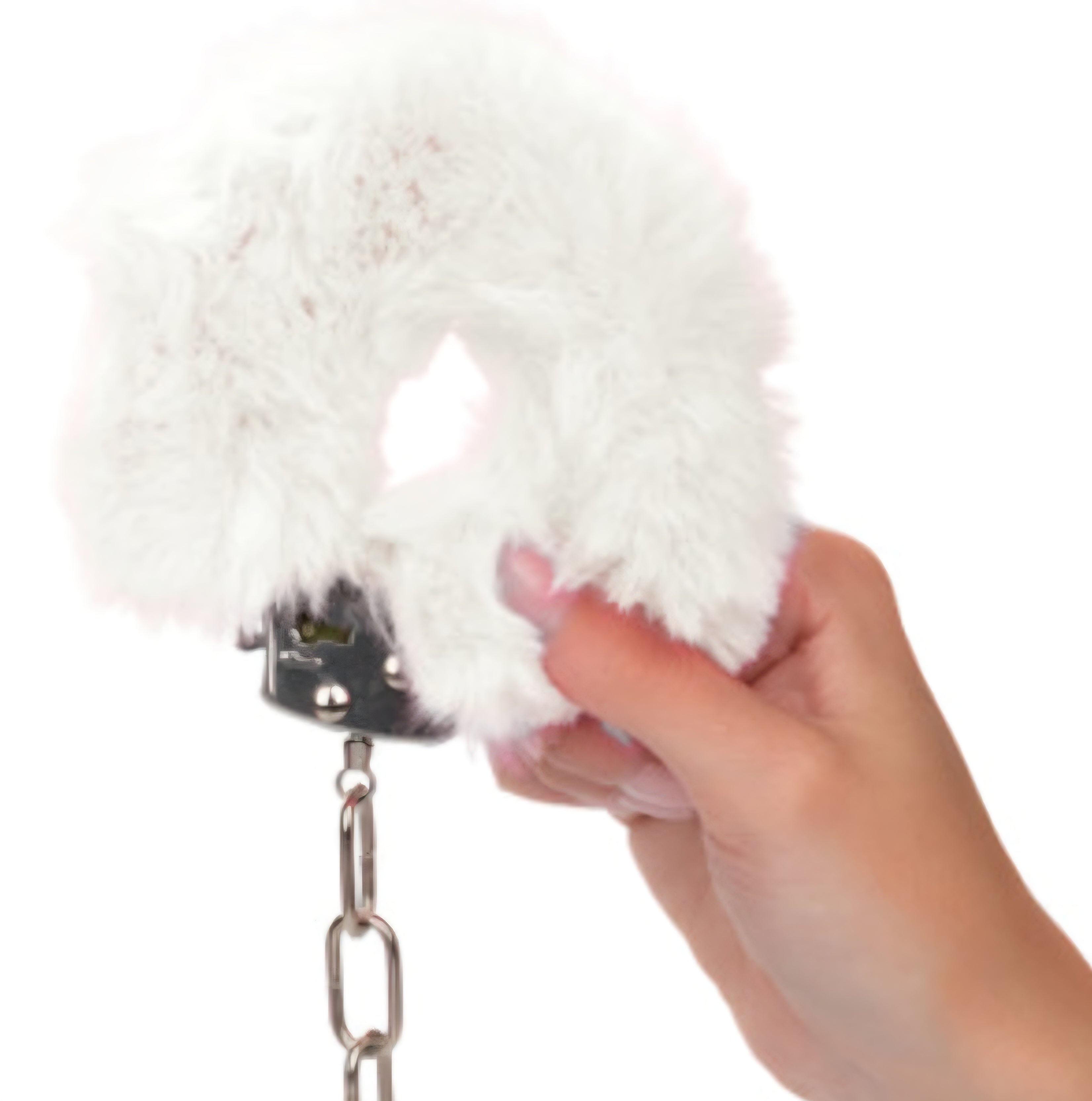 Ultra Fluffy Furry Handcuffs White by Calexotics