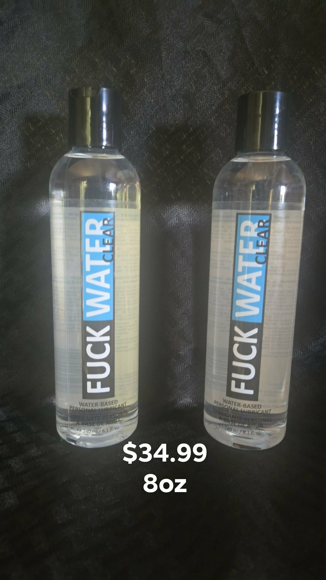 Fuck Water Clear, Water Based Personal Lubricant 2oz, 4oz 8oz