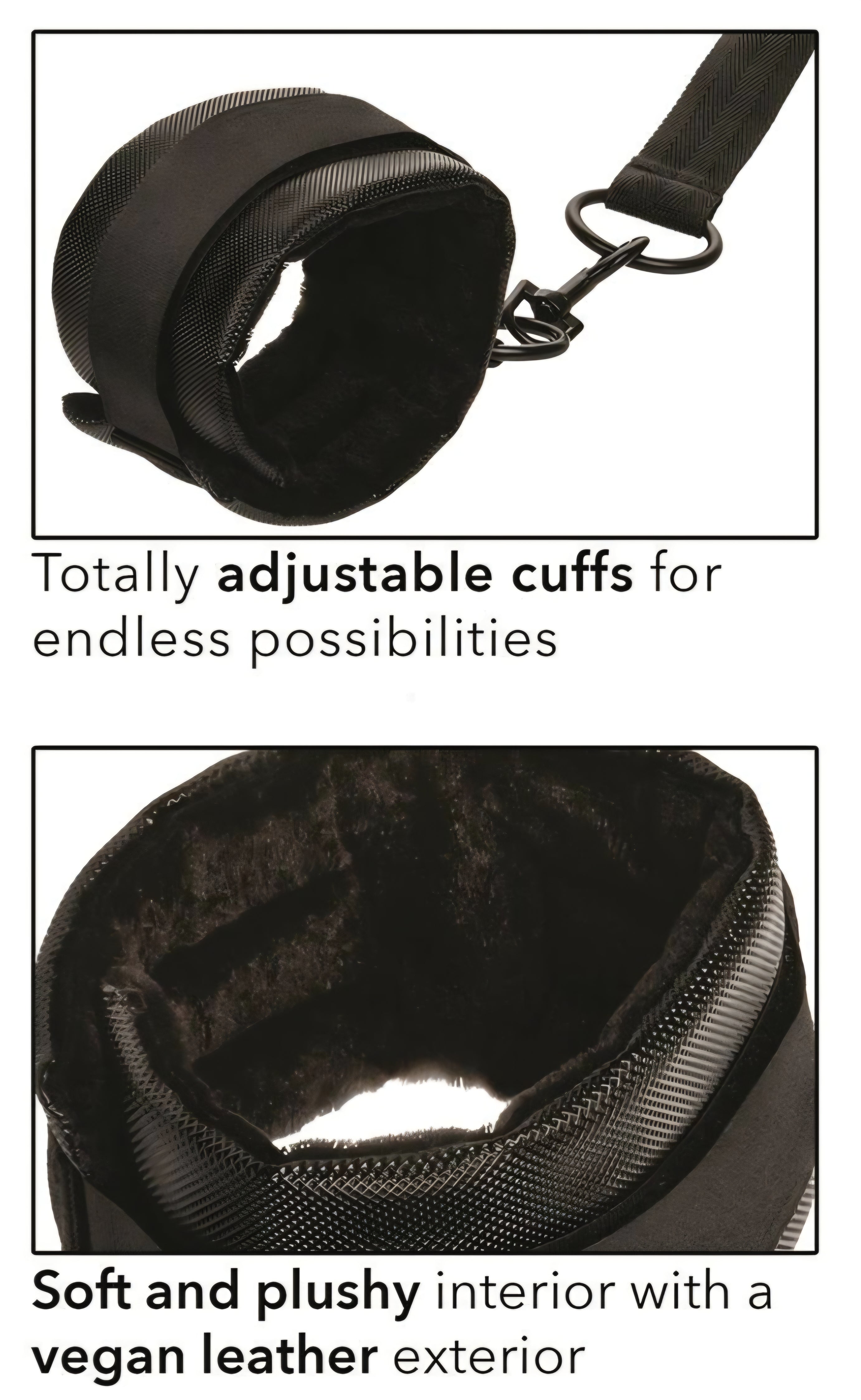 Bed Restraint Kit, Heavy Duty, Wrist & Ankle Cuffs, Fits Any Size Standard Bed by Calexotics