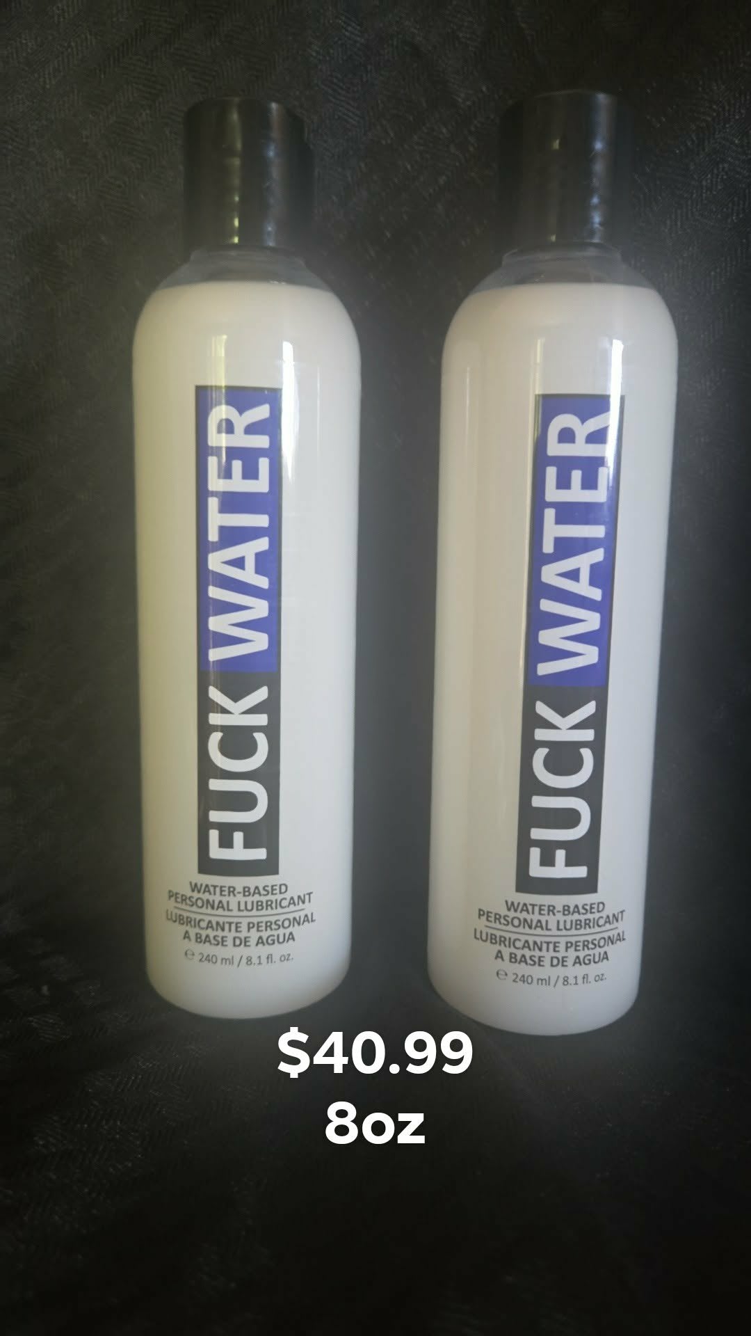 Fuck Water H2O, Creamy Water Based Personal Lubricant 2oz, 4oz & 8oz