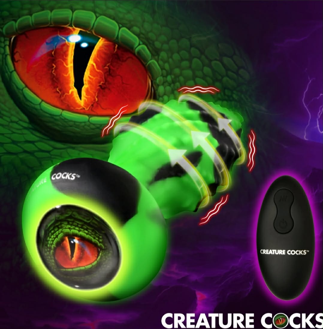 Eye Of The Spawn Vibrating &Squirming Silicone Butt Plug by Creature Cocks