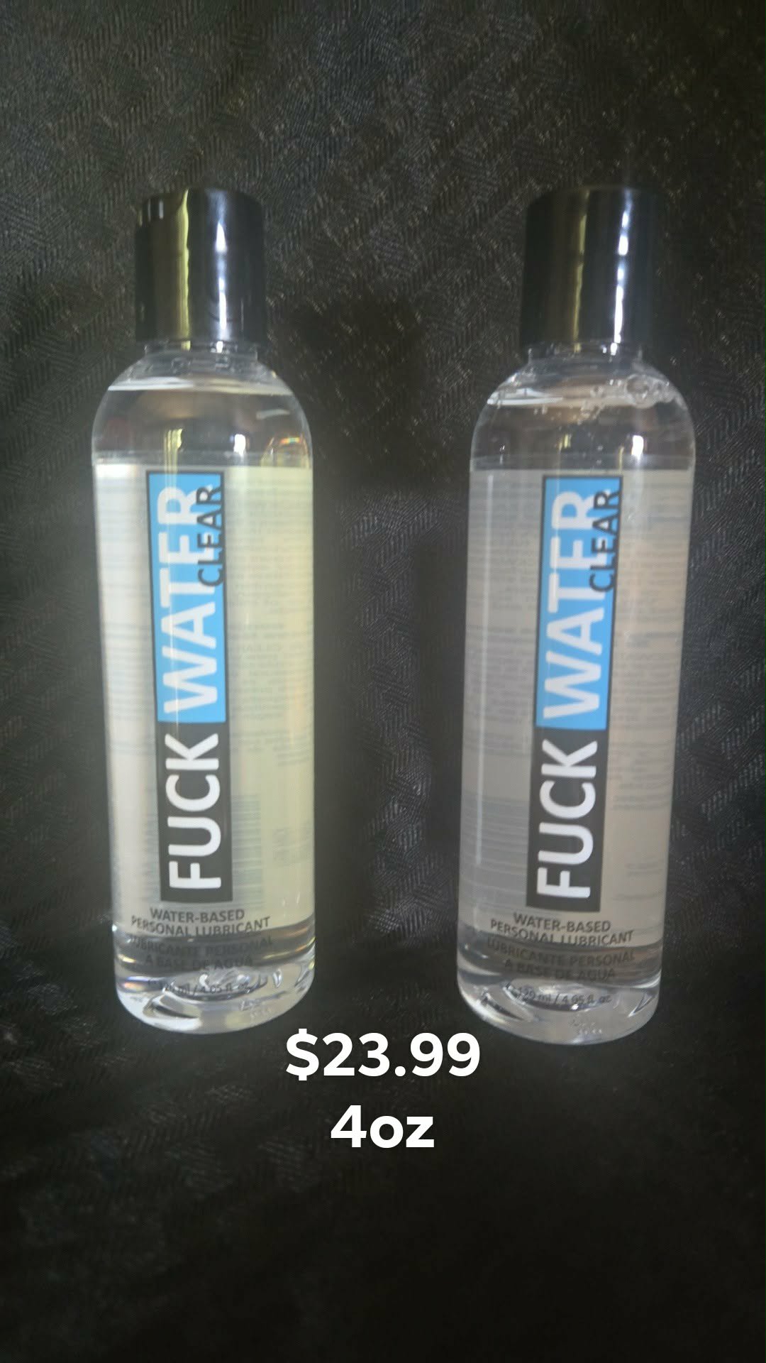 Fuck Water Clear, Water Based Personal Lubricant 2oz, 4oz 8oz