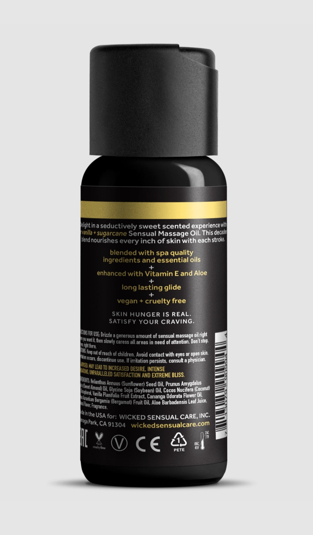 Wicked Vanilla+Sugarcane Sensual Massage Oil