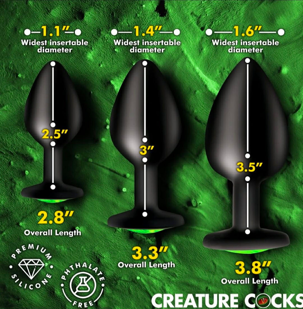 Creature Eyes Silicone Butt Plug Set by Creature Cocks 3pc
