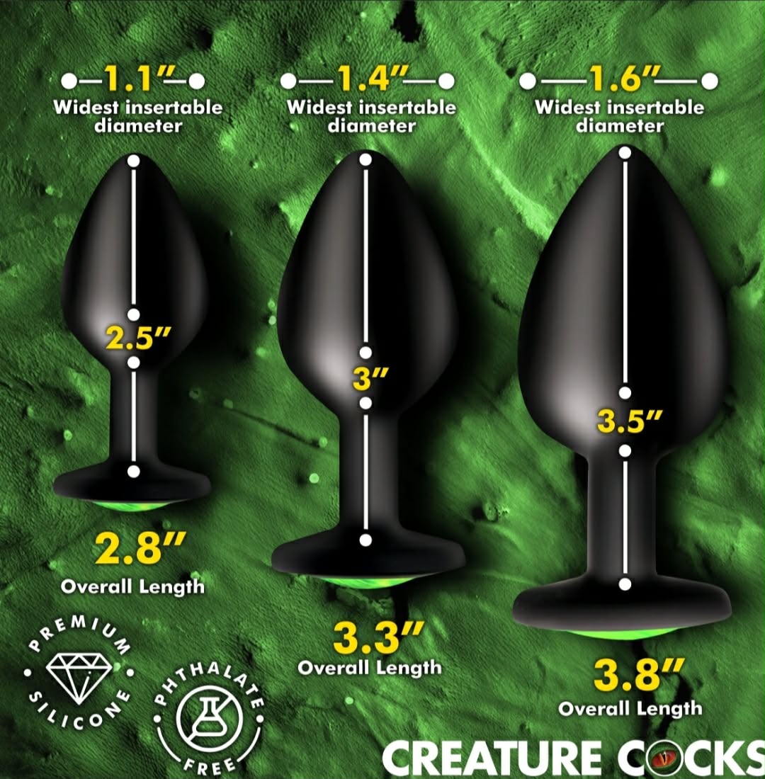 Creature Eyes Silicone Butt Plug Set by Creature Cocks 3pc