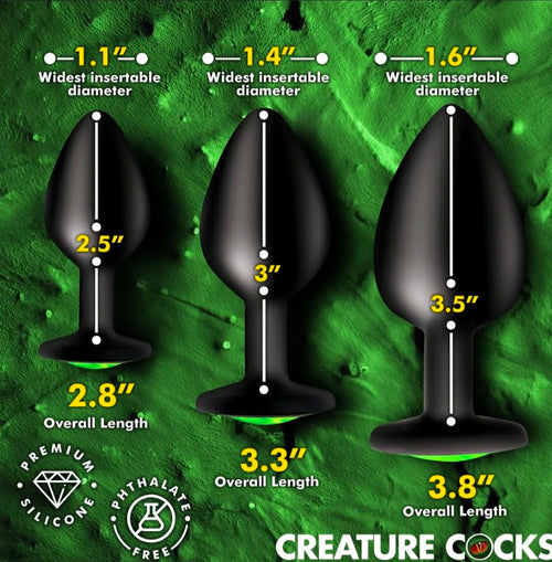 Creature Eyes Silicone Butt Plug Set by Creature Cocks 3pc
