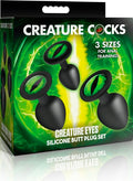Creature Eyes Silicone Butt Plug Set by Creature Cocks 3pc