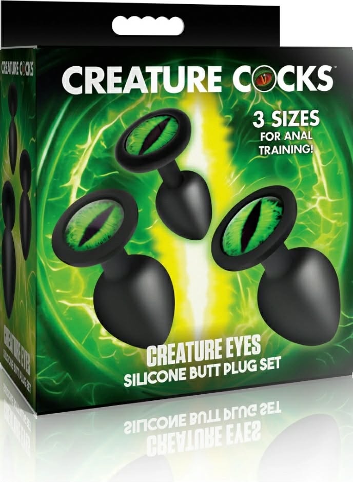 Creature Eyes Silicone Butt Plug Set by Creature Cocks 3pc