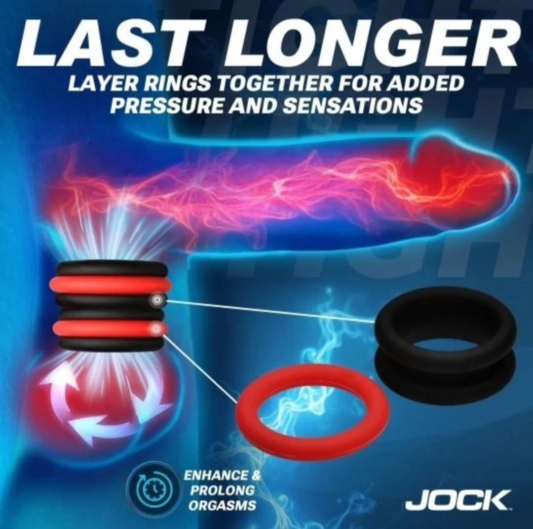 Enhancers Set Of 3, 2-in-1 Silicone C-Rings