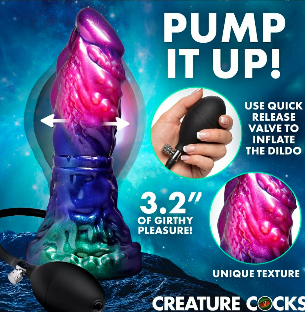 Gorge Inflatable Silicone Dildo