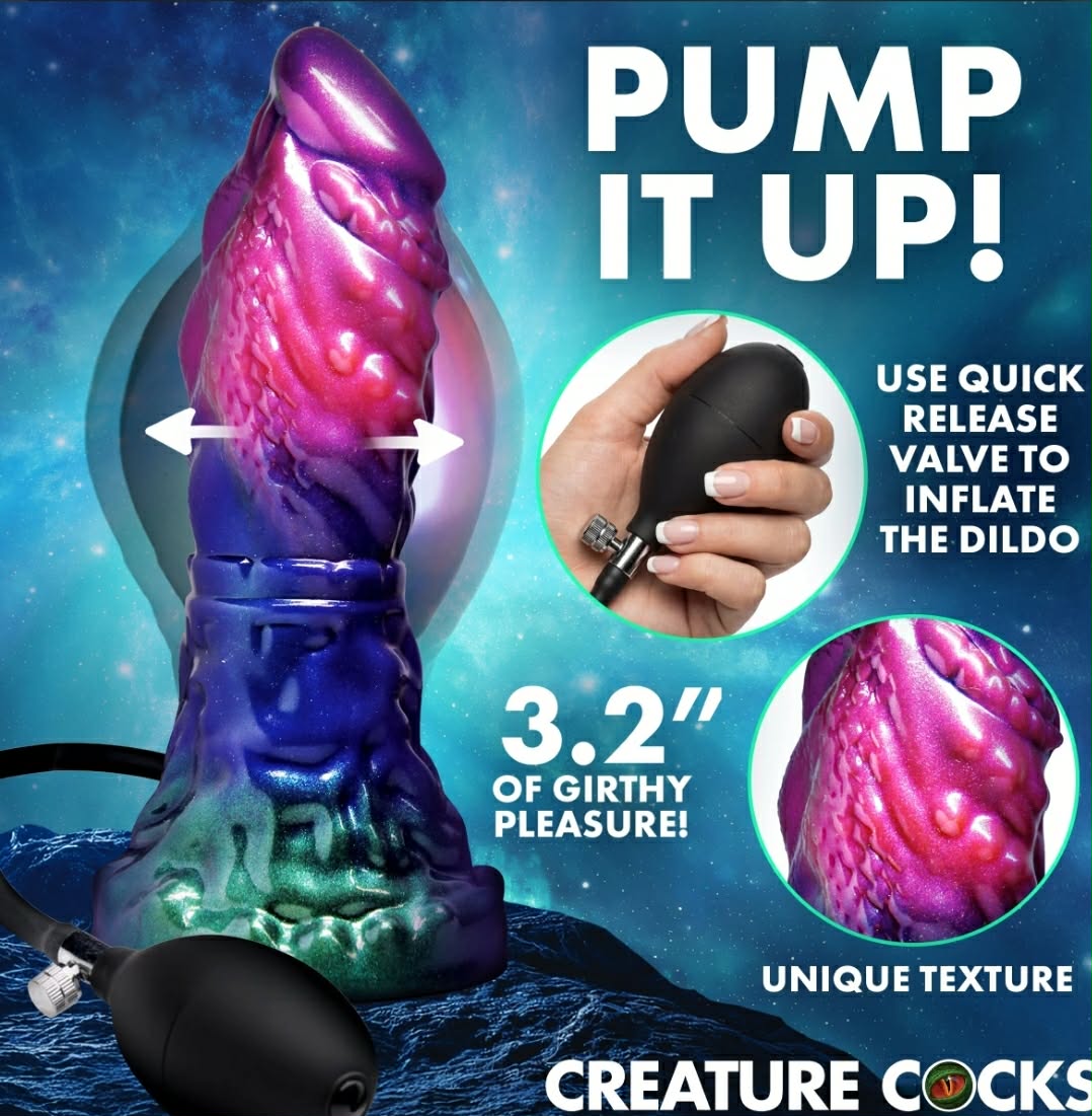 Gorge Inflatable Silicone Dildo