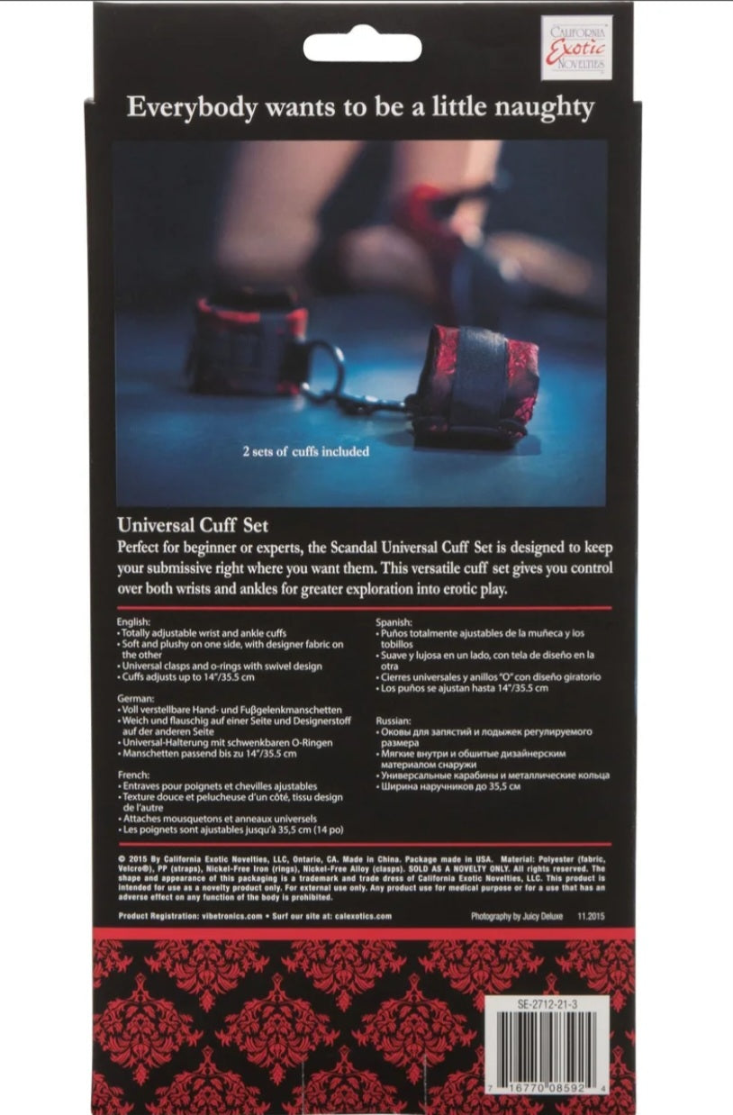 Universal Cuff Set, 2 Pairs Included. Scandal line by Calexotics