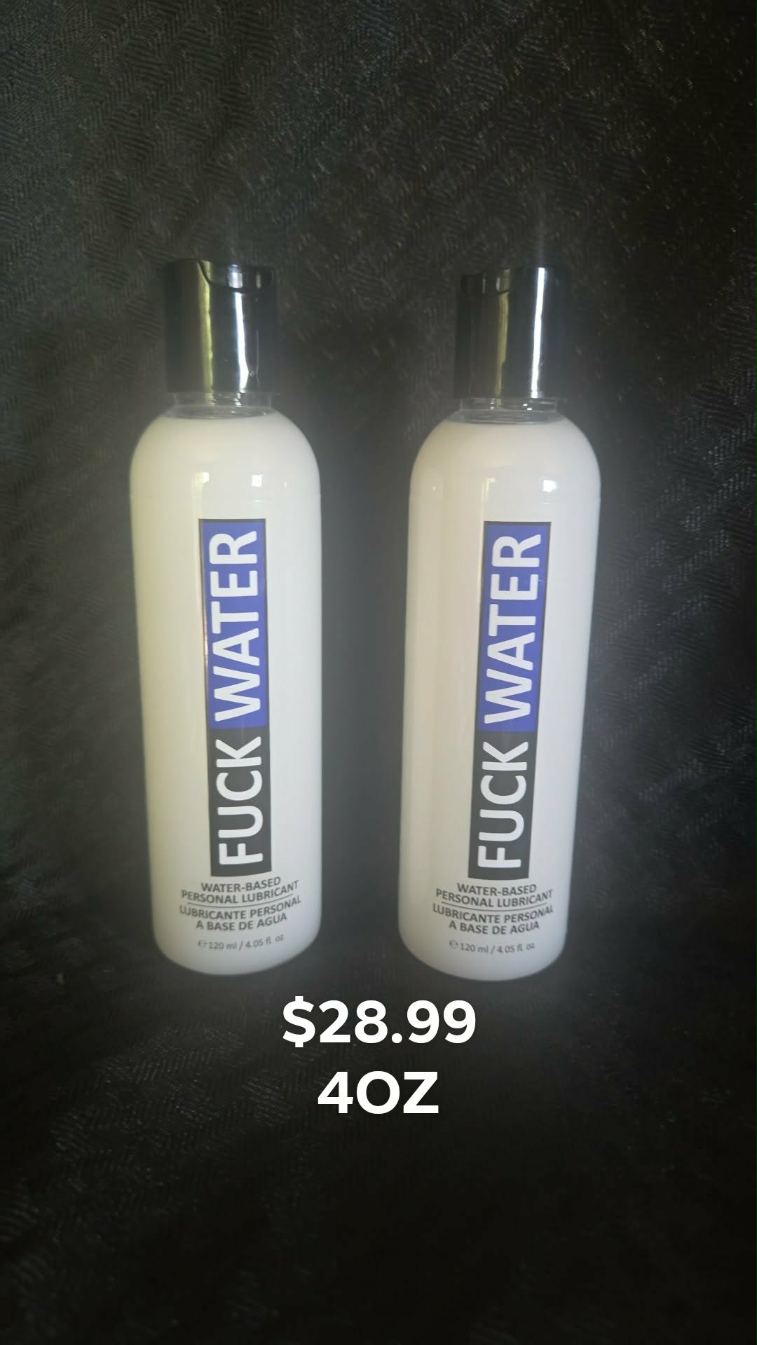 Fuck Water H2O, Creamy Water Based Personal Lubricant 2oz, 4oz & 8oz
