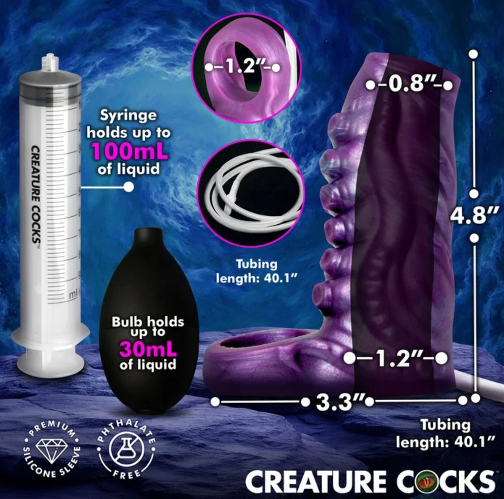 Siphon Squirting Silicone Penius Enhancer by Creature Cocks