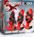Dragon Trainer Silicone Butt Plug Set 3pc by Creature Cocks