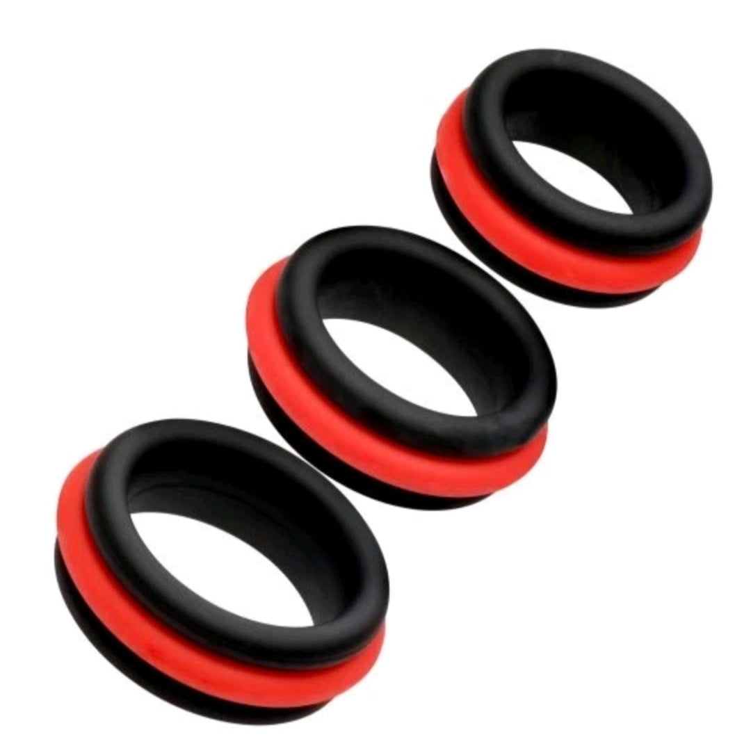 Enhancers Set Of 3, 2-in-1 Silicone C-Rings