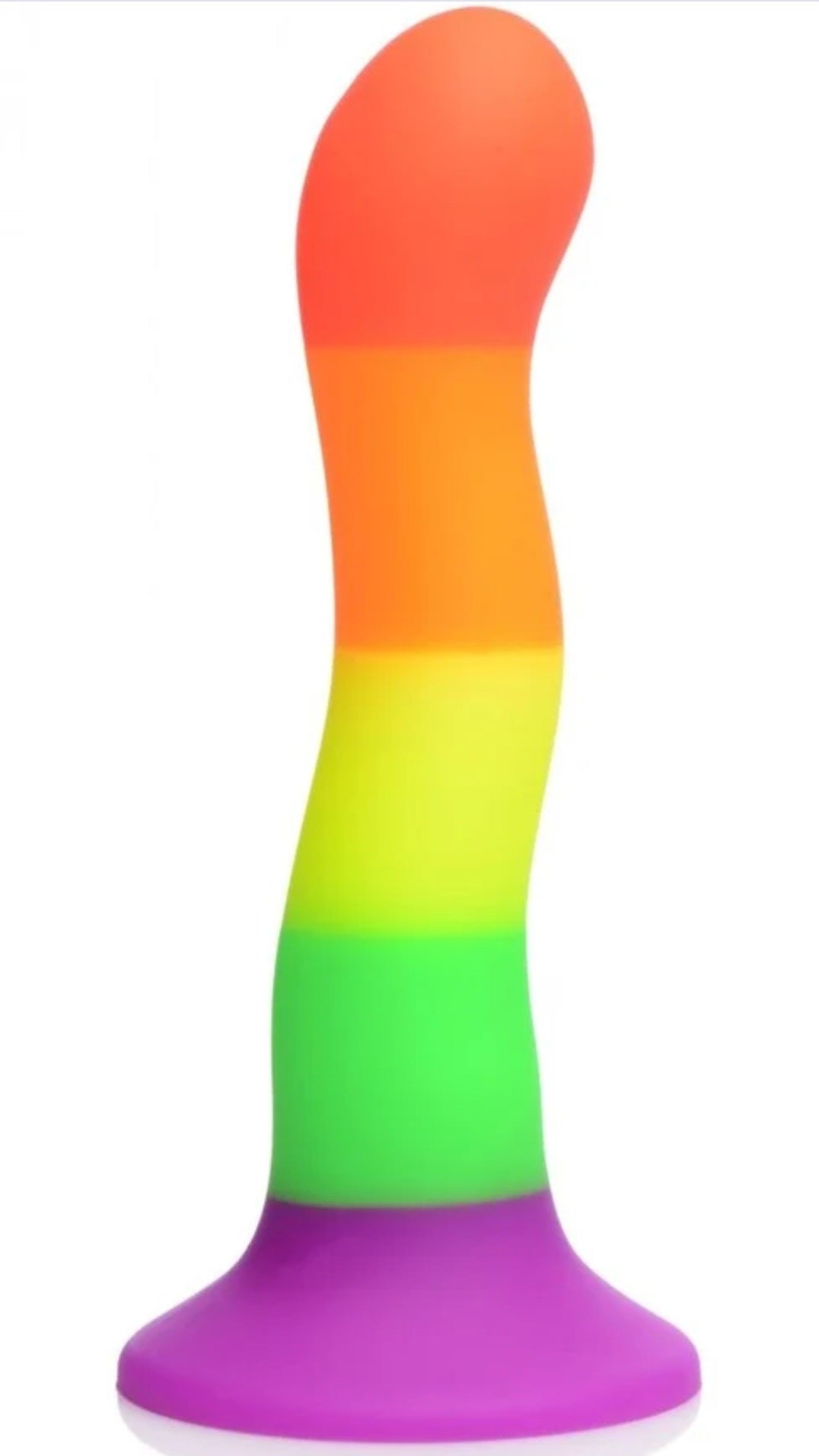 Proud Rainbow Silicone Dildo With Harness Adjustable