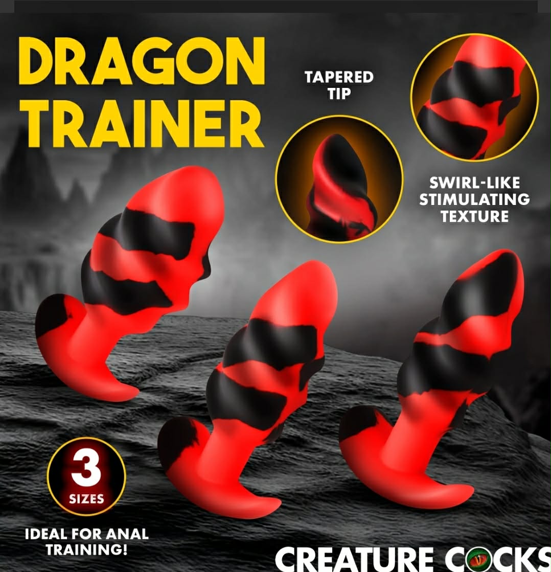 Dragon Trainer Silicone Butt Plug Set 3pc by Creature Cocks