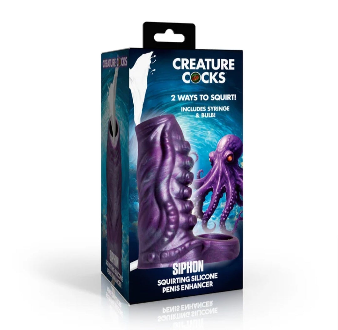 Siphon Squirting Silicone Penius Enhancer by Creature Cocks