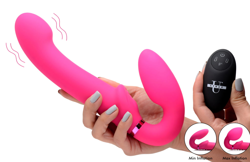 10X Envoke Ergo-Fit Inflatable & Vibrating Strapless Strap-On