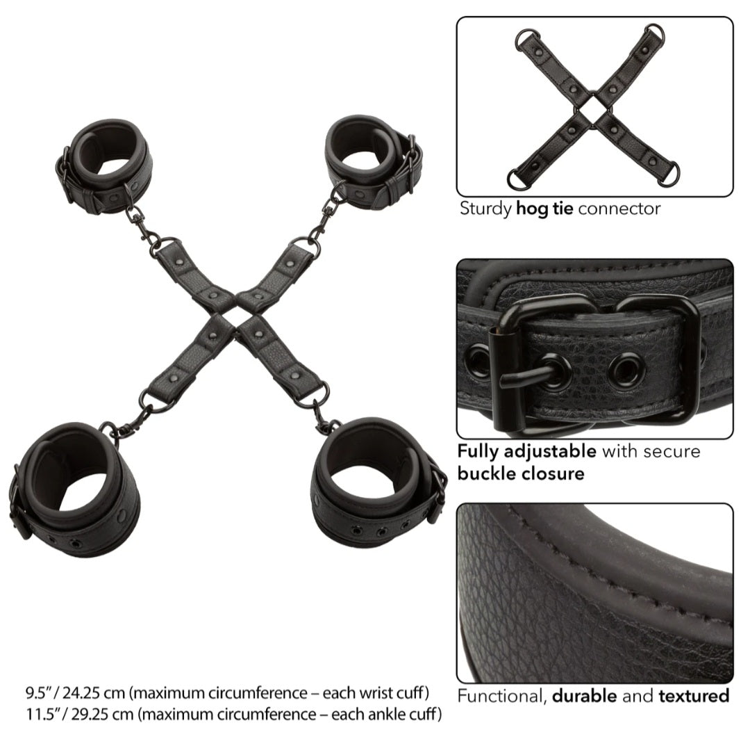 Nocturnal Collection Hog Tie Set Heavy-duty Adjustable by Calexotics