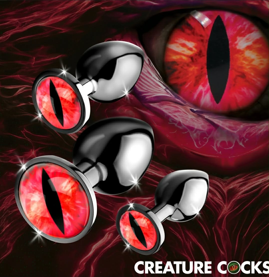 Sinister Eyes Metal Butt Plug Set 3pc by Creature Cocks