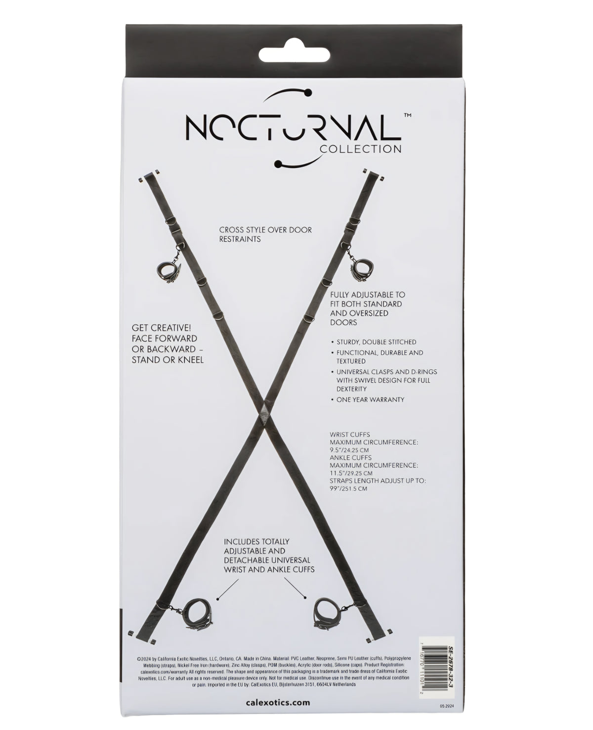 Nocturnal Collection Over The Door Cross •Heavy-duty •Comfortable •Adjustable