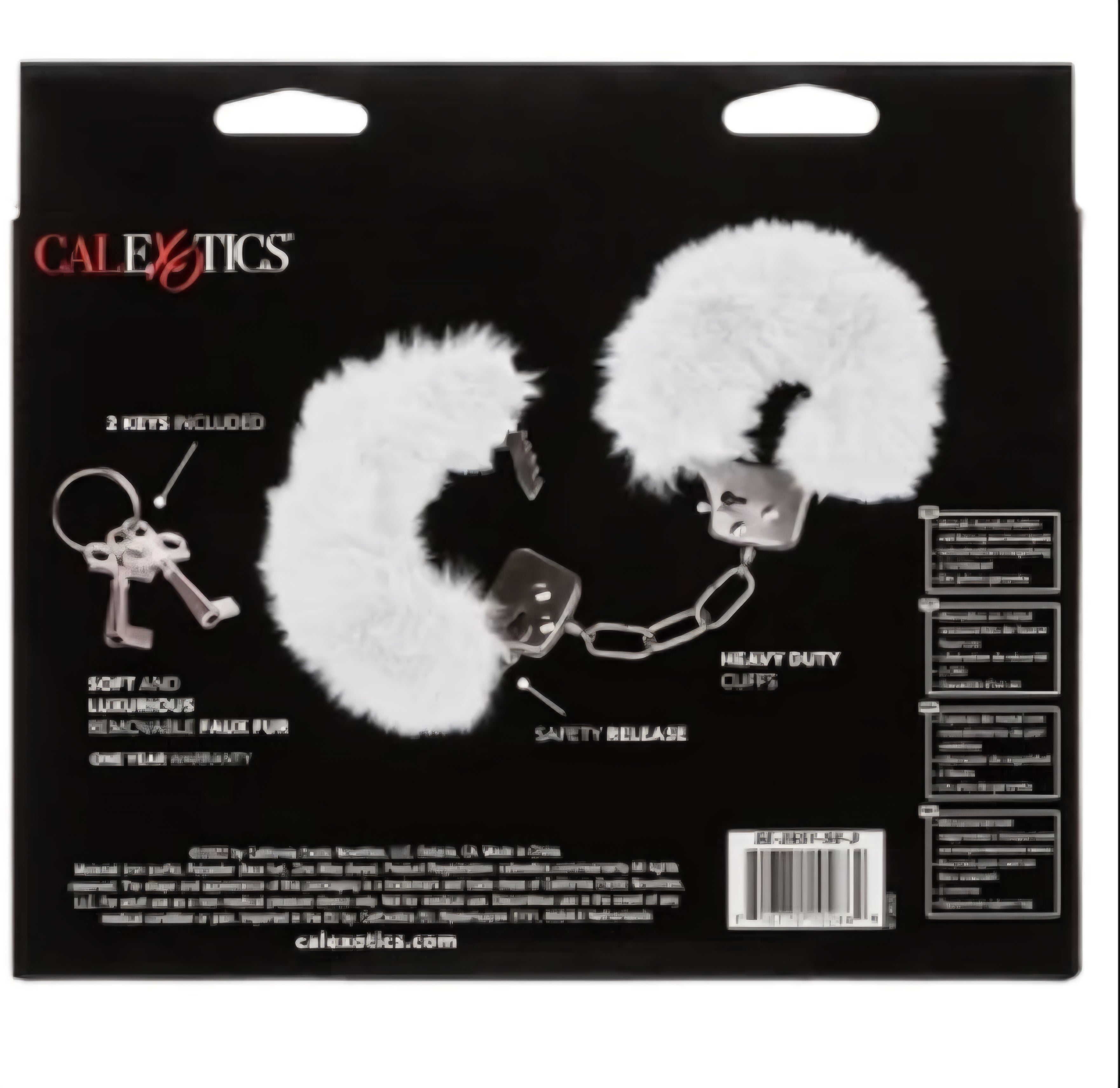 Ultra Fluffy Furry Handcuffs White by Calexotics