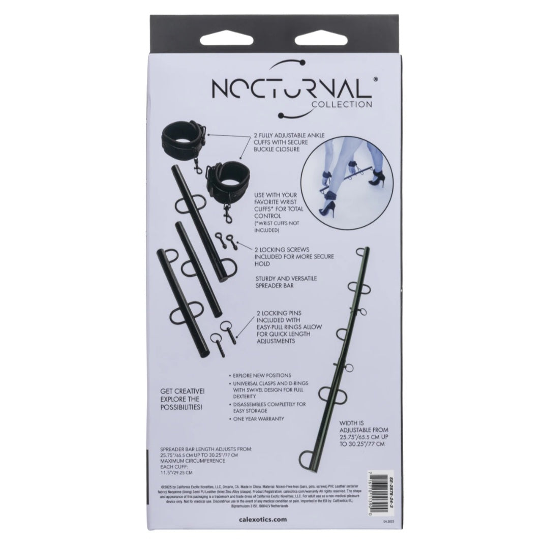 Spreader Bar With Cuffs Nocturnal Collection by Calexotics