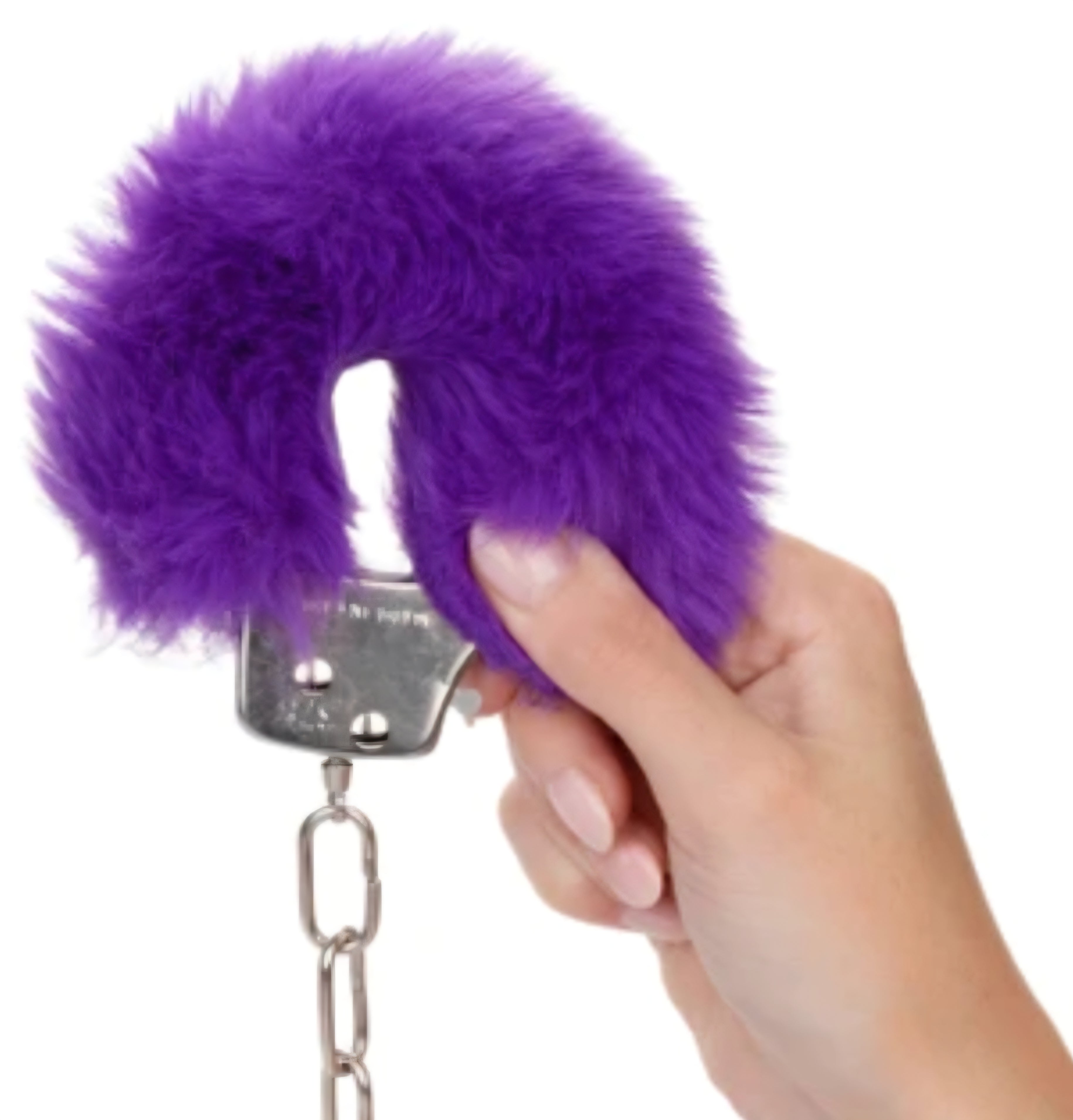 Ultra Fluffy Furry Handcuffs Purple by Calexotics