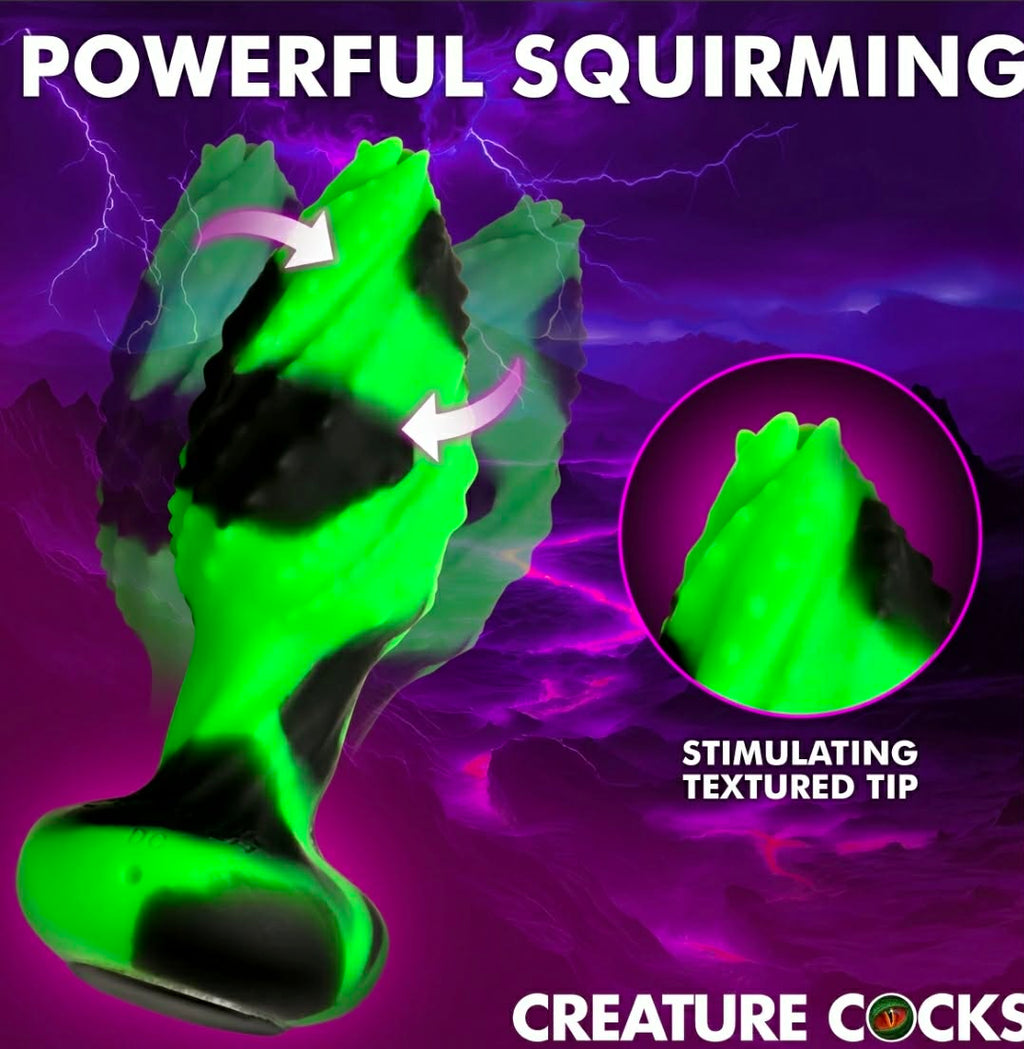 Eye Of The Spawn Vibrating &Squirming Silicone Butt Plug by Creature Cocks