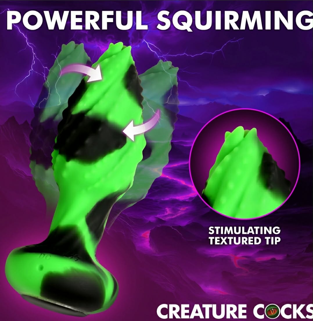 Eye Of The Spawn Vibrating &Squirming Silicone Butt Plug by Creature Cocks