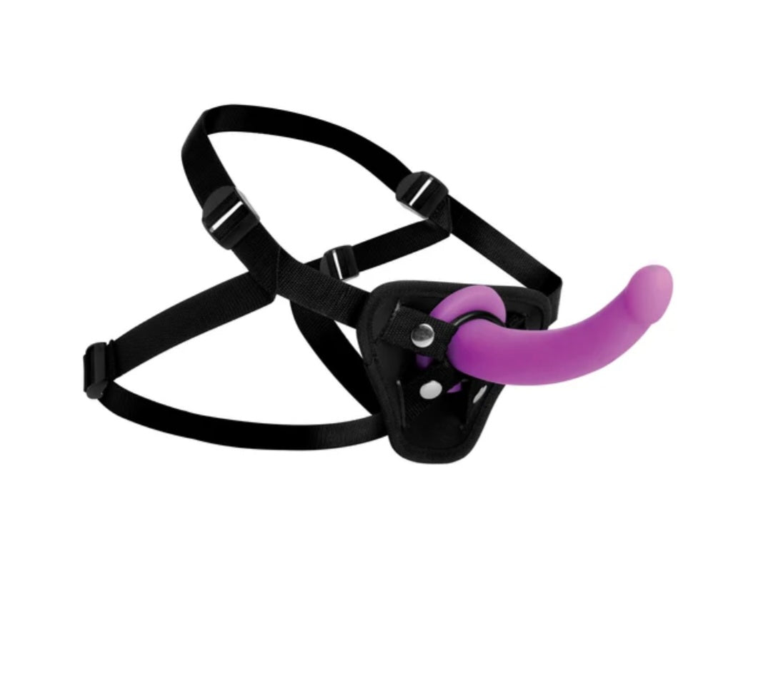 Navigator Silicone G-spot Dildo, With Harness