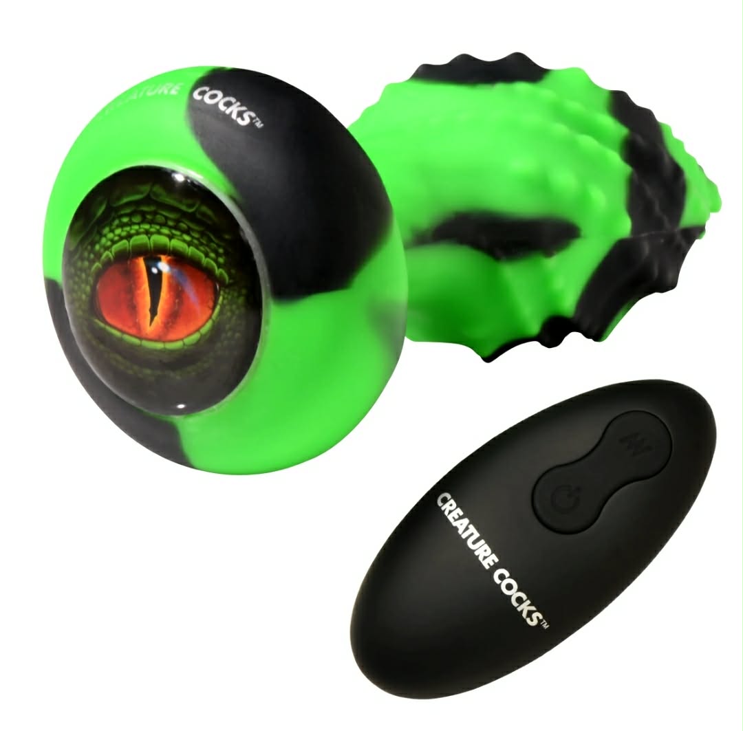 Eye Of The Spawn Vibrating &Squirming Silicone Butt Plug by Creature Cocks