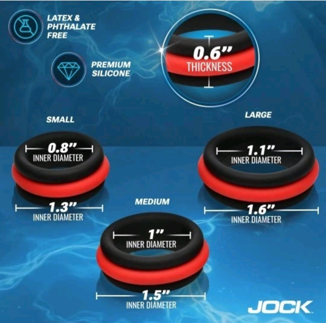 Enhancers Set Of 3, 2-in-1 Silicone C-Rings